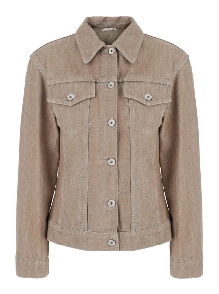 Sacou Brunello Cucinelli bej din denim