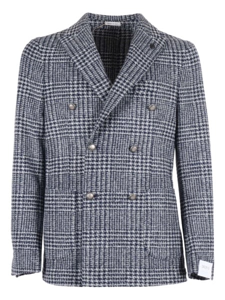 Sacou elegant BRERAS MILANO albastru din polyester si acrilic