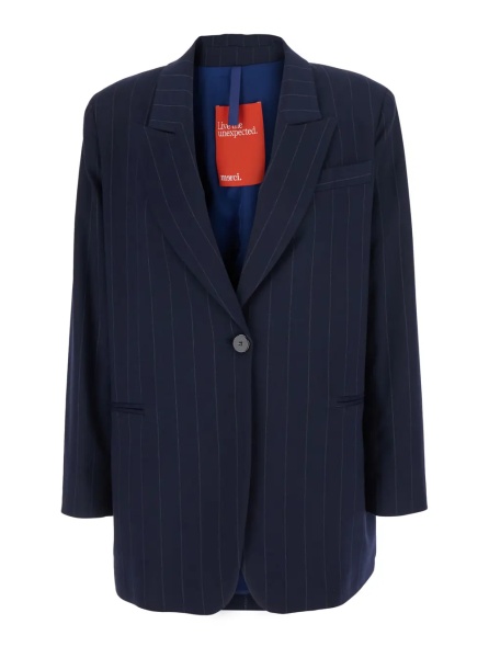 Sacou Jacket Blue with technical details in Tech Fabric for Men
