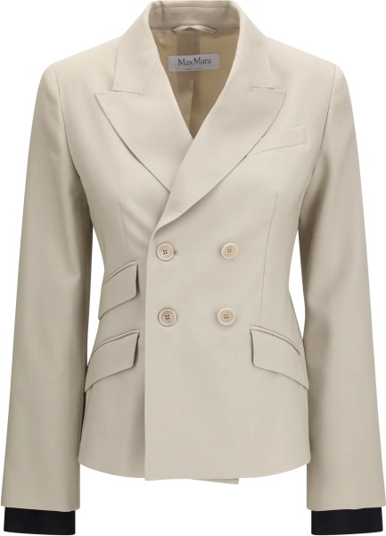 Sacou Placido double-breasted Blazer in wool, mohair, and silk
