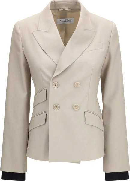 Sacou Placido double-breasted Blazer in wool, mohair, and silk