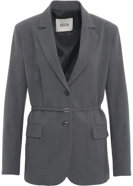 Sacou Single-breasted blazer in wool with waist belt