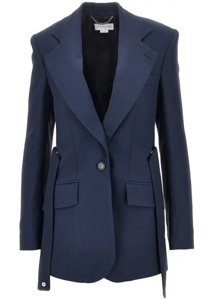 Sacou Single-breasted jacket with press-studs belt