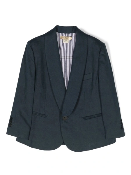 Sacou Stella McCartney albastru din cupru si in
