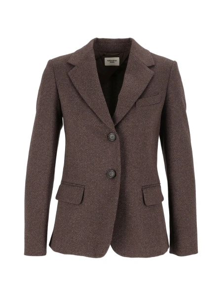 Sacou Weekend MaxMara maro din bumbac si elastan