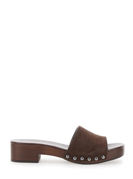 Sandale CAMBRIE TURQUOISE Sandals with Brown Leather Crossed Straps for Women