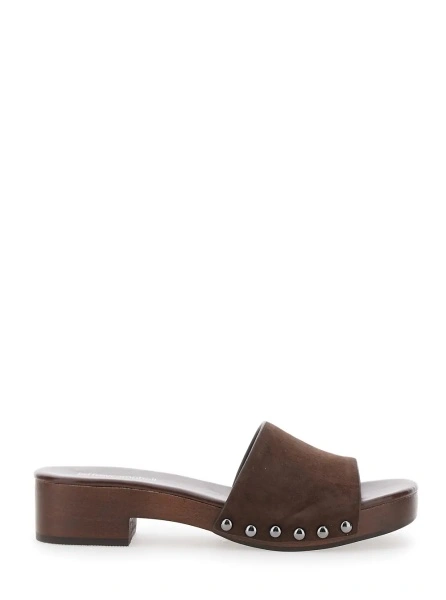 Sandale CAMBRIE TURQUOISE Sandals with Brown Leather Crossed Straps for Women