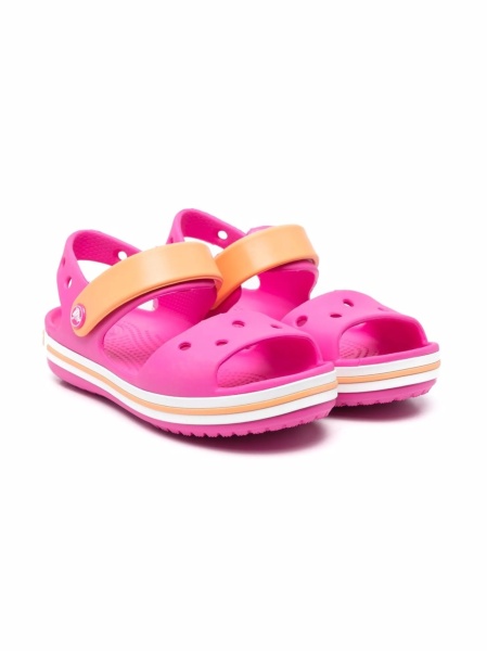 Sandale Crocs roz din pvc