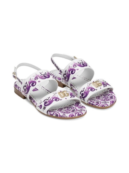 Sandale Dolce & Gabbana albe din piele
