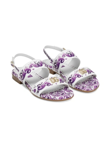 Sandale Dolce & Gabbana albe din piele