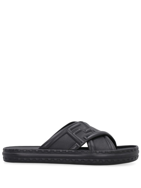 Sandale Fendi negre din piele