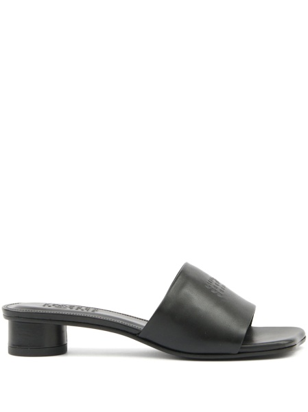 Sandale MM6 Maison Margiela negre din piele