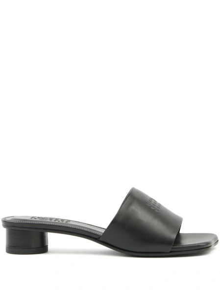 Sandale MM6 Maison Margiela negre din piele
