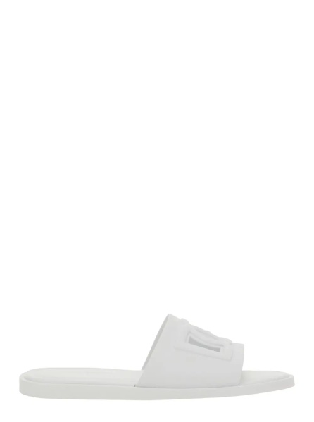 Sandale White Rubber Logo Detail Slip-On Sandals for Men