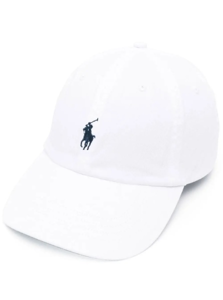 Sapca Baseball Hat 'BASEBALL CAP' White with Pony Embroidery on the Front in Cotton Men