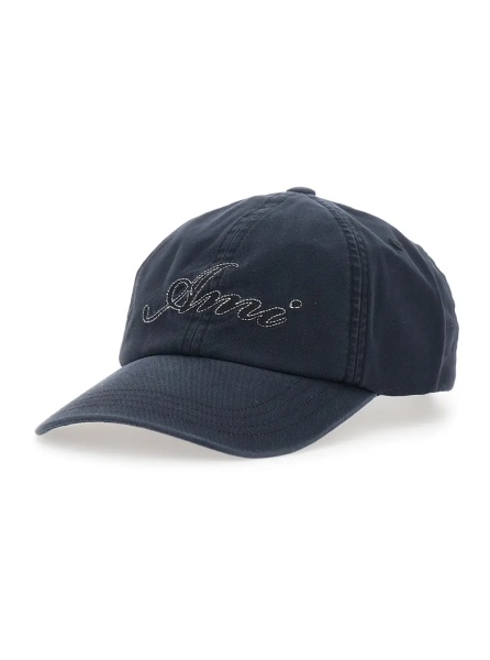 Sapca Black Baseball Cap with logo embroidery on the front in cotton for men