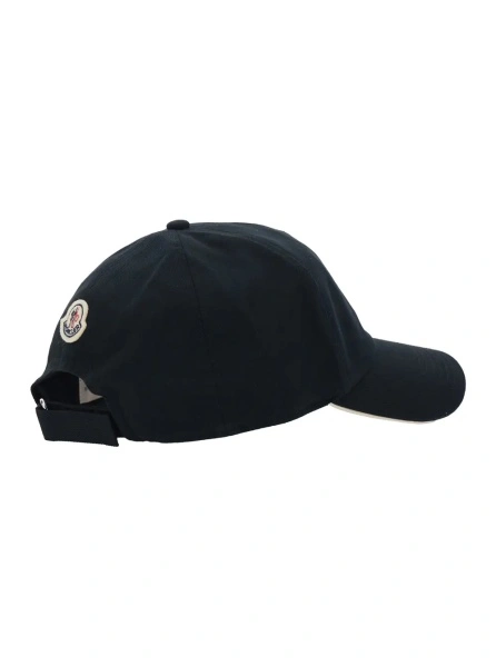 Sapca Black Baseball Cap with logo lettering on the front in Cotton Men