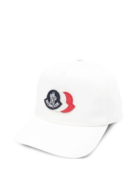 Sapca Moncler alba din bumbac