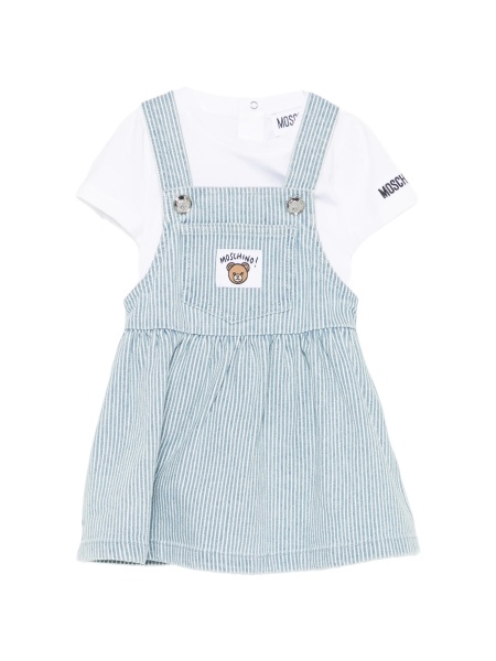Set Moschino albastru din bumbac si polyester