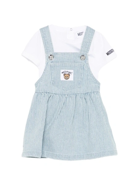 Set Moschino albastru din bumbac si polyester