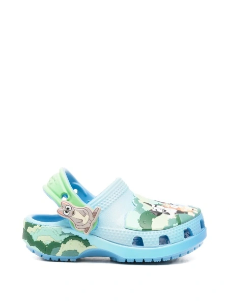 Slapi Crocs albastri din cauciuc