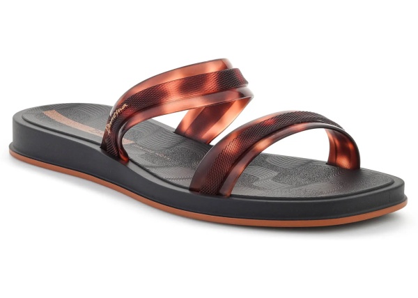 Slapi GLOW TRENDY SLIDE AD BLACK/TURTLE/BROWN