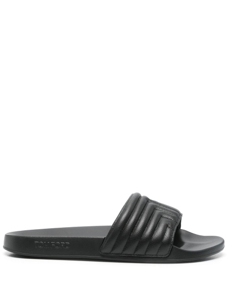 Slapi Tom Ford negri din piele