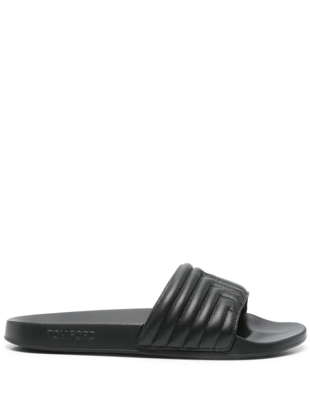 Slapi Tom Ford negri din piele