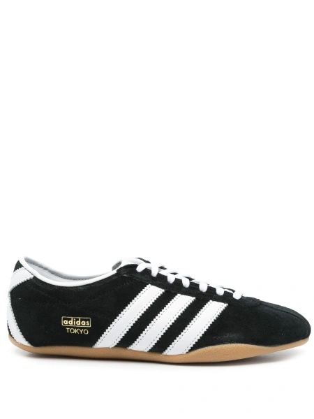 Sneakers adidas Originals negri din piele si poliuretan
