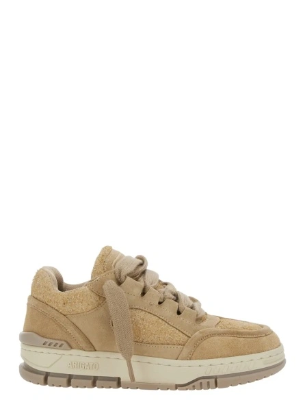 Sneakers 'Area Lo' Beige Low Top Sneakers with Logo Patch on the Tongue and Chunky Sole in Leather Blend Woman