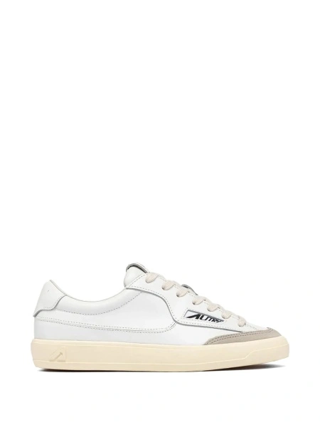 Sneakers AUTRY albi din nylon si piele