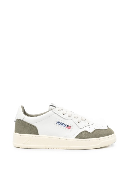 Sneakers AUTRY albi din piele si piele intoarsa