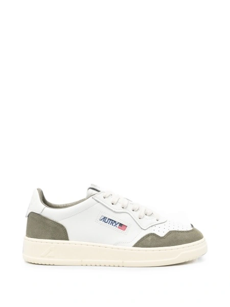 Sneakers AUTRY albi din piele si piele intoarsa