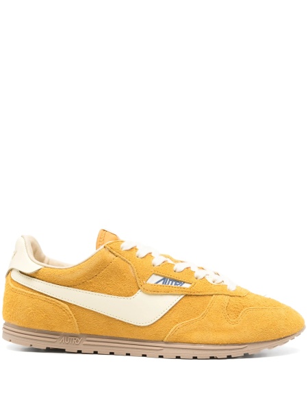 Sneakers AUTRY galbeni din piele intoarsa