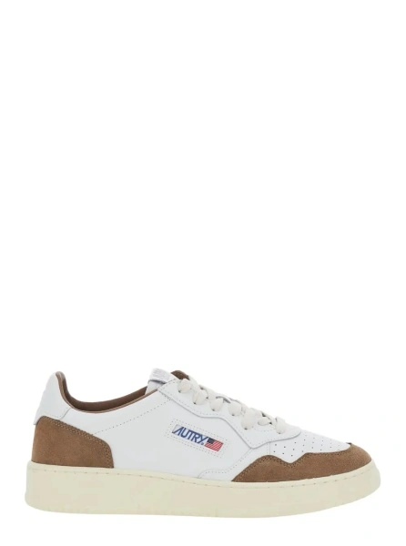 Sneakers AUTRY maro din piele intoarsa 'Medalist'