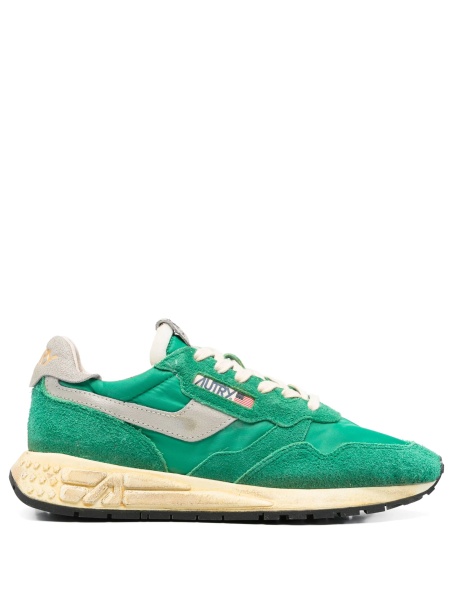 Sneakers AUTRY verzi din material textil si piele intoarsa