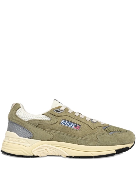 Sneakers AUTRY verzi din material textil si piele intoarsa