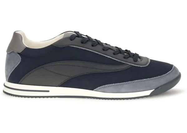 Sneakers Brunello Cucinelli albastri din piele intoarsa