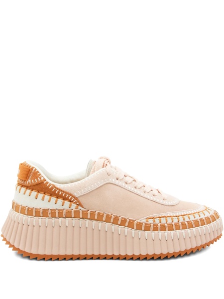 Sneakers Chloe roz din piele
