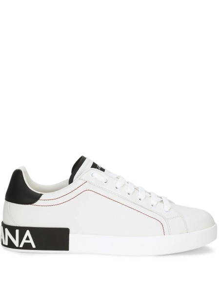 Sneakers Dolce & Gabbana albi din piele