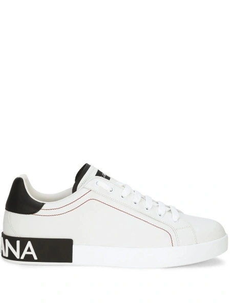 Sneakers Dolce & Gabbana albi din piele