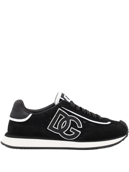 Sneakers Dolce & Gabbana negri din vascoza si bumbac