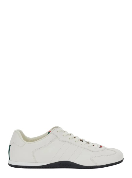 Sneakers 'Elan New' White Sneakers with Web detail on the Back in Leather Man
