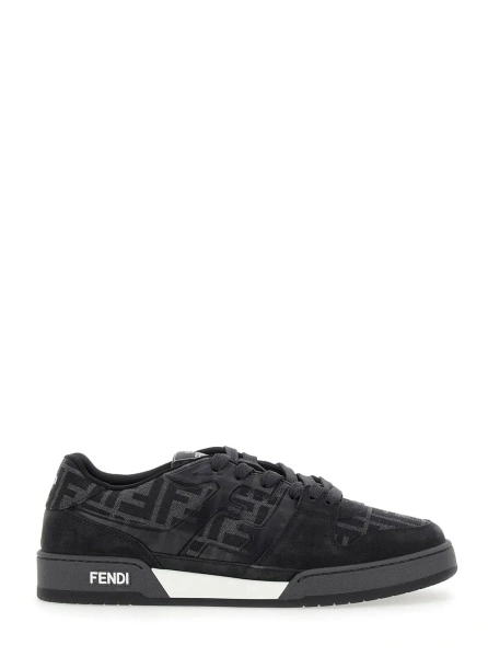Sneakers Fendi gri din piele 'Match'