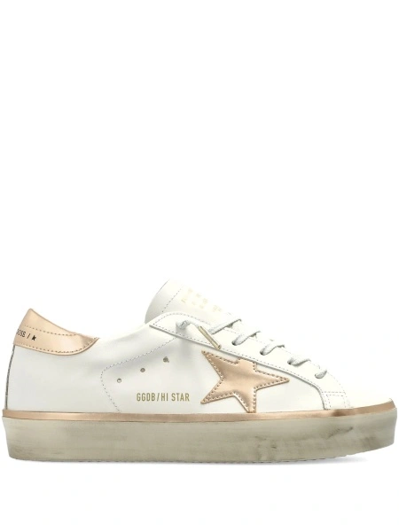 Sneakers Golden Goose albi din piele