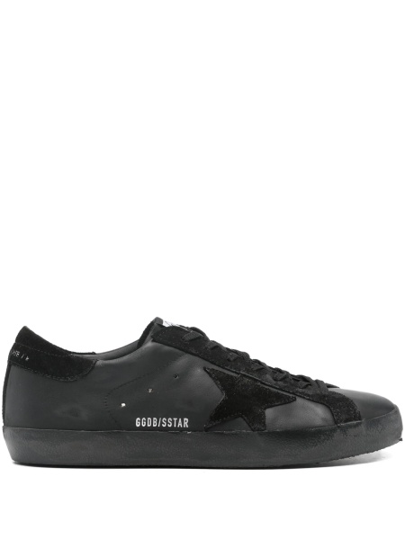 Sneakers Golden Goose star negri din piele intoarsa si piele