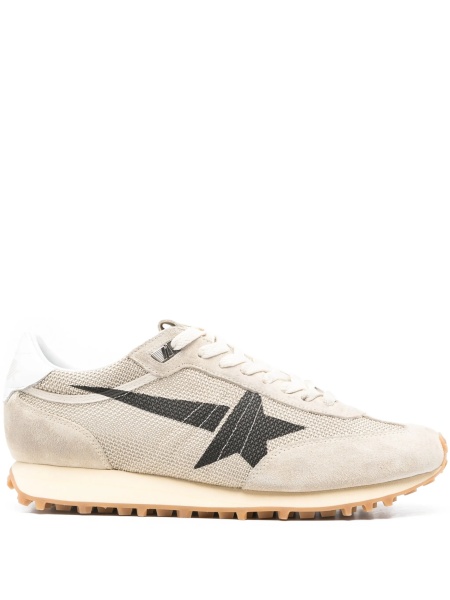 Sneakers Golden Goose star neutri din piele intoarsa si polyester
