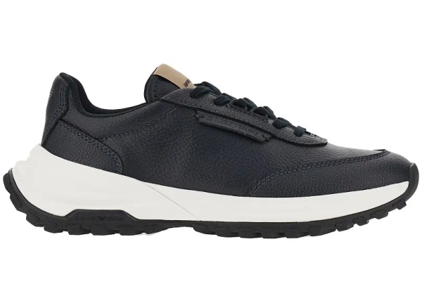 Sneakers Grained leather sneakers with logo