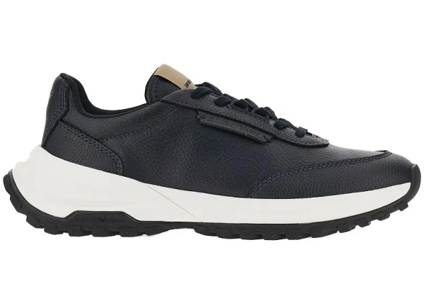 Sneakers Grained leather sneakers with logo