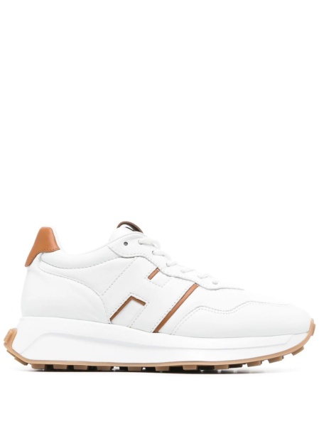 Sneakers Hogan albi din piele